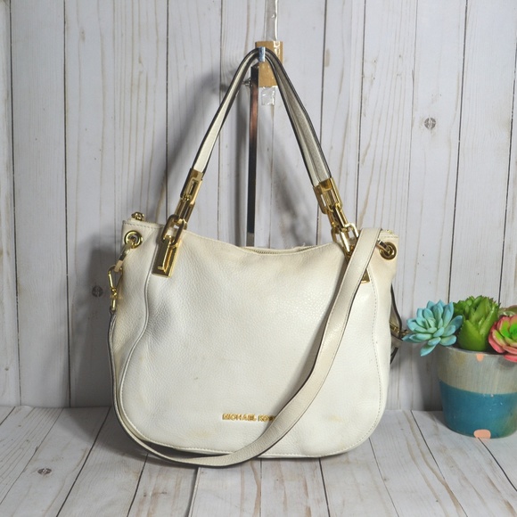 Michael Kors White Crossbody Leather Purse Bag - Picture 1 of 7